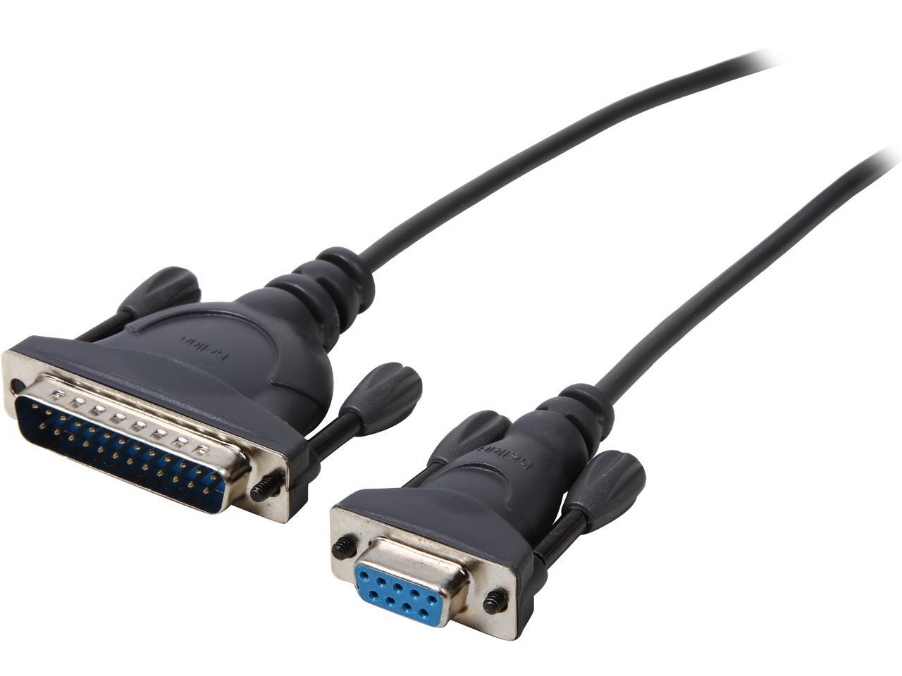 Belkin Model F2L04410 10 ft. Pro Series AT Serial Printer Cable (DB9 Female/DB25 Male)