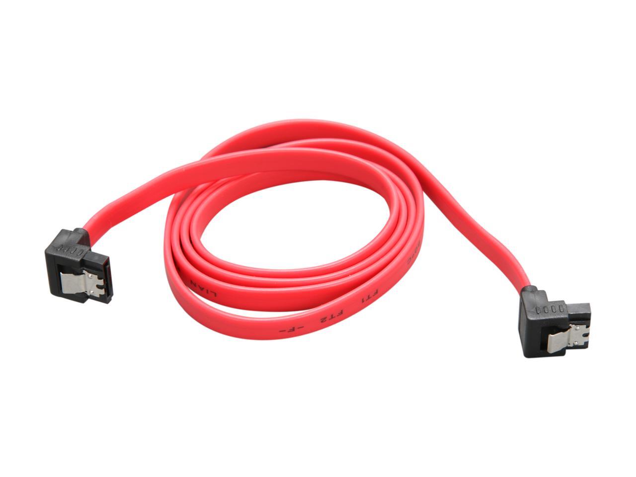 Supports 6 Gbp Rosewill RCAB-11049 36" SATA III Red Flat Cable w/ Locking Latch 