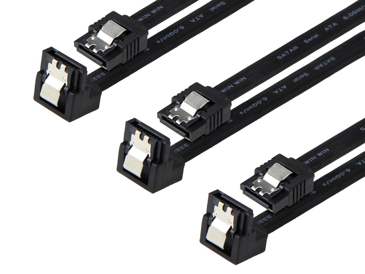 Open Box: Rosewill RCSC-18003 [3-Pack] SATA Cable 90 Degree Right Angle ...