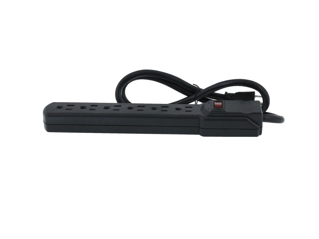 Rosewill Rps 110pk 6 Outlet Power Strip Black 125v Input Voltage 1875 Watts Maximum Power 