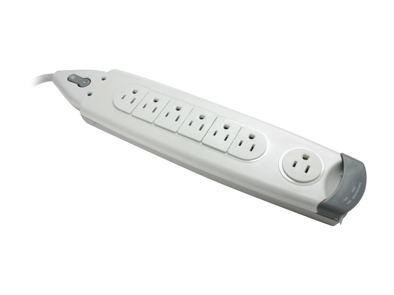 F9H710-06 1045 Joules Belkin 7-Outlet SurgeMaster Home Series Power Strip Surge Protector with 6-Foot Power Cord 