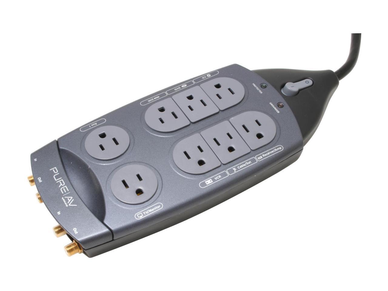 Belkin Pure AV F9A82308 Home Theater Surge Protector w/ 8 outlets, 8FT, 2360 Joules