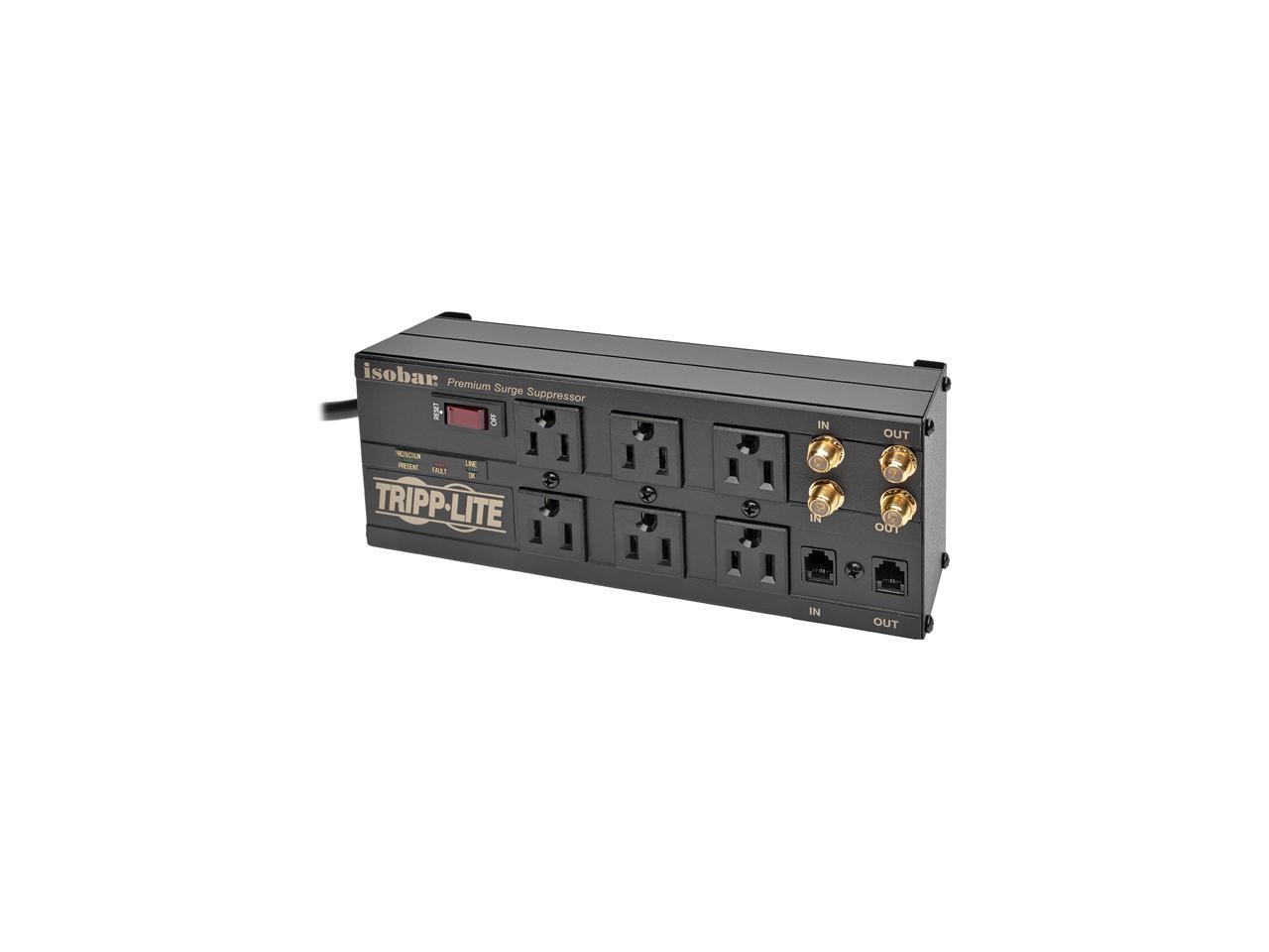 Tripp Lite Isobar 6-Outlet Surge Protector Power Strip, 6 Feet Cord ...