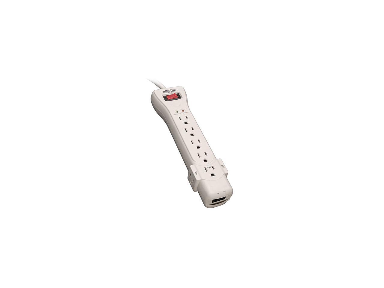 Tripp Lite SUPER7TEL15 7 Outlets 2520 Joules 15' Cord with Tel/DSL ...