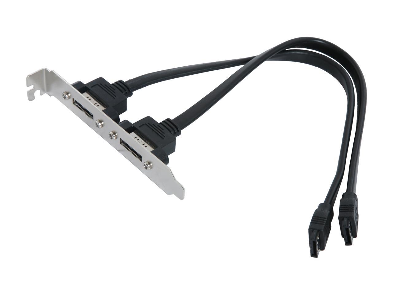 OKGEAR TWO External SATA Port PCI Bracket, support Up to 6 Gbps ...