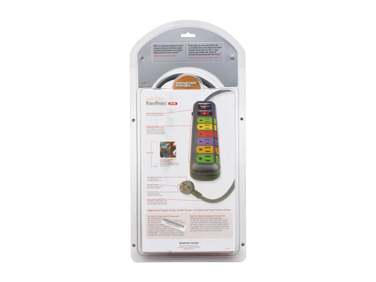 Monster PowerProtect w/ Surge Protection (AV600)