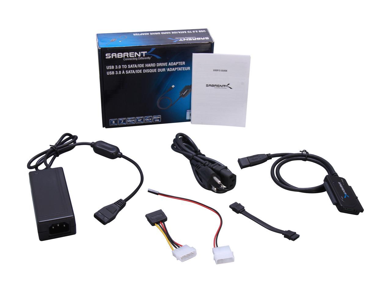 Sabrent usb dsc8 usb 3 0 to sata ide hard drive adapter ac adapter