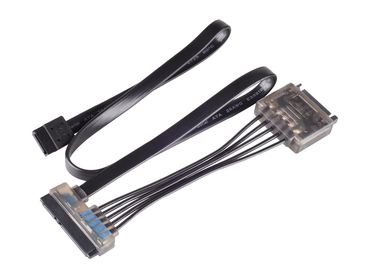 SilverStone Power + SATA Data Connector to Combined SATA 22 Pin Power & Data Sata Connector CP13