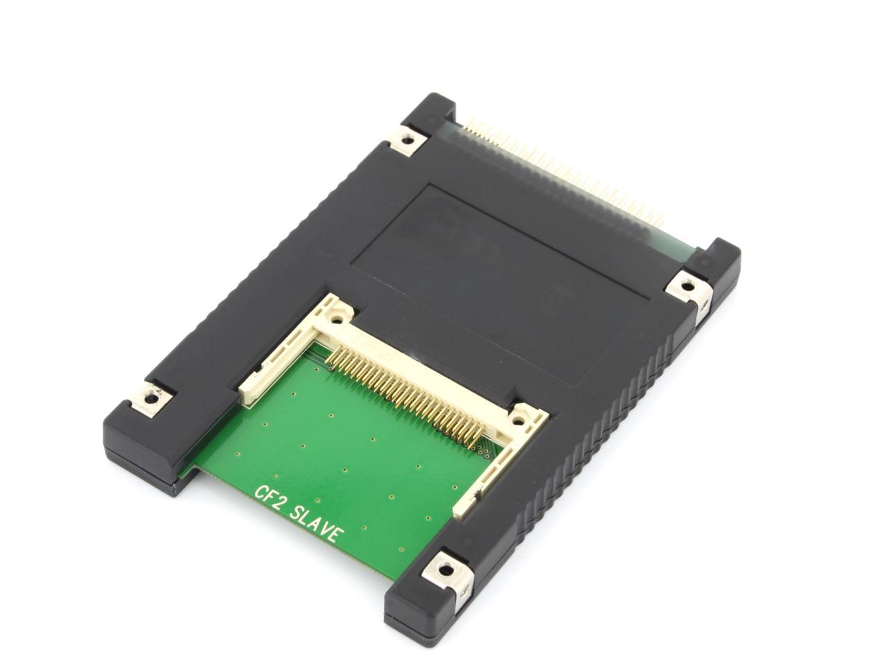 Syba Dual Compact Flash Cf To 44 Pin Ide/Pata 2.5" Adapter Enclosure Black Sd-A 