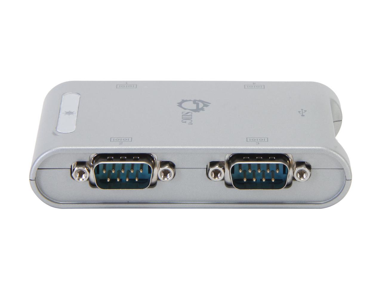 SIIG JUSC0111S1 4Port USB to RS232 Serial Adapter Hub