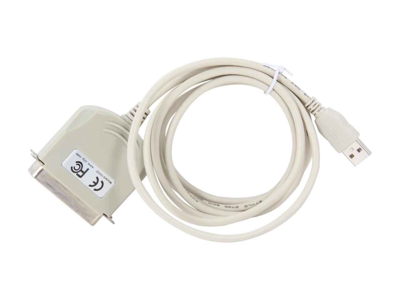 C2G 16898 USB to Centronics 36 (C36) Parallel Printer Adapter Cable