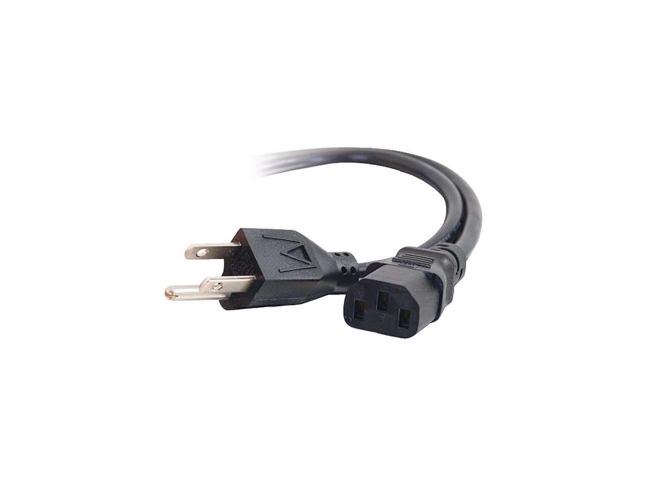 C2G 29927 16 AWG Universal Power Cord for PC, Monitors, Printers, and