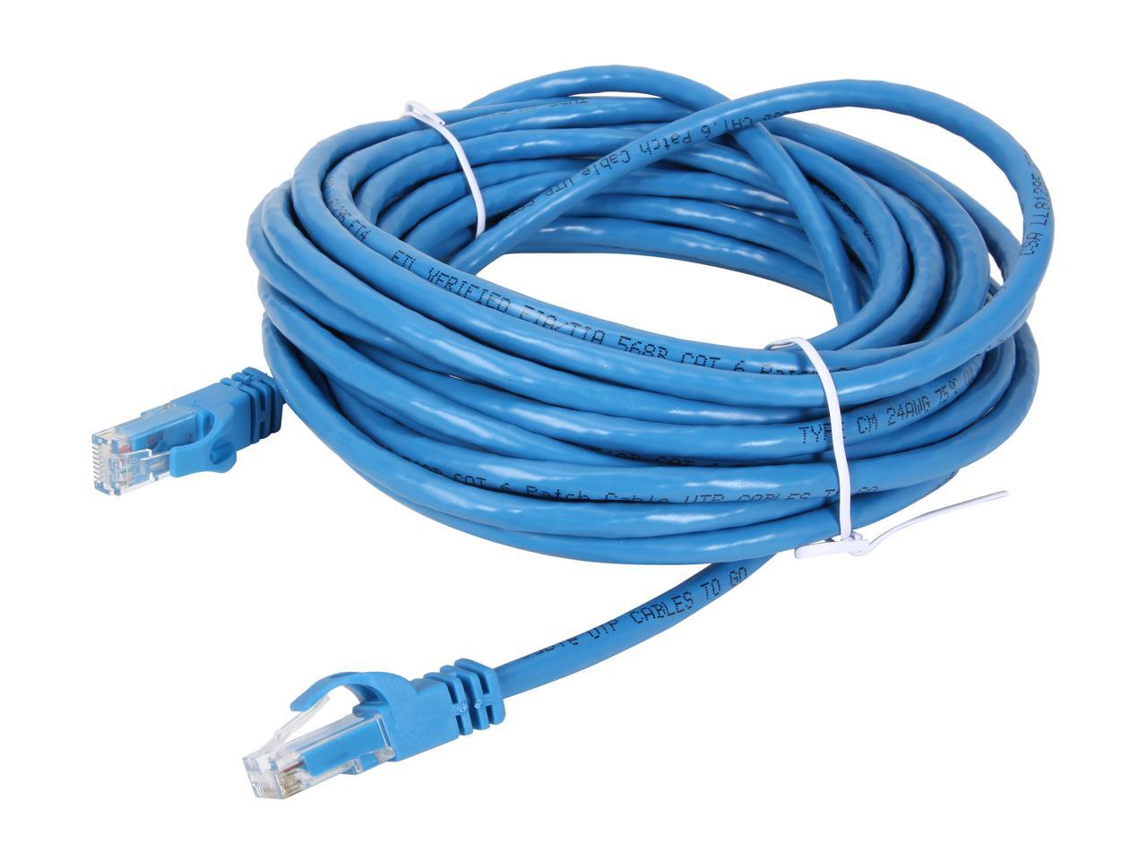 C2G 27145 Cat6 Cable Snagless Unshielded Network Patch Cable, Blue (25 Feet, 7.62