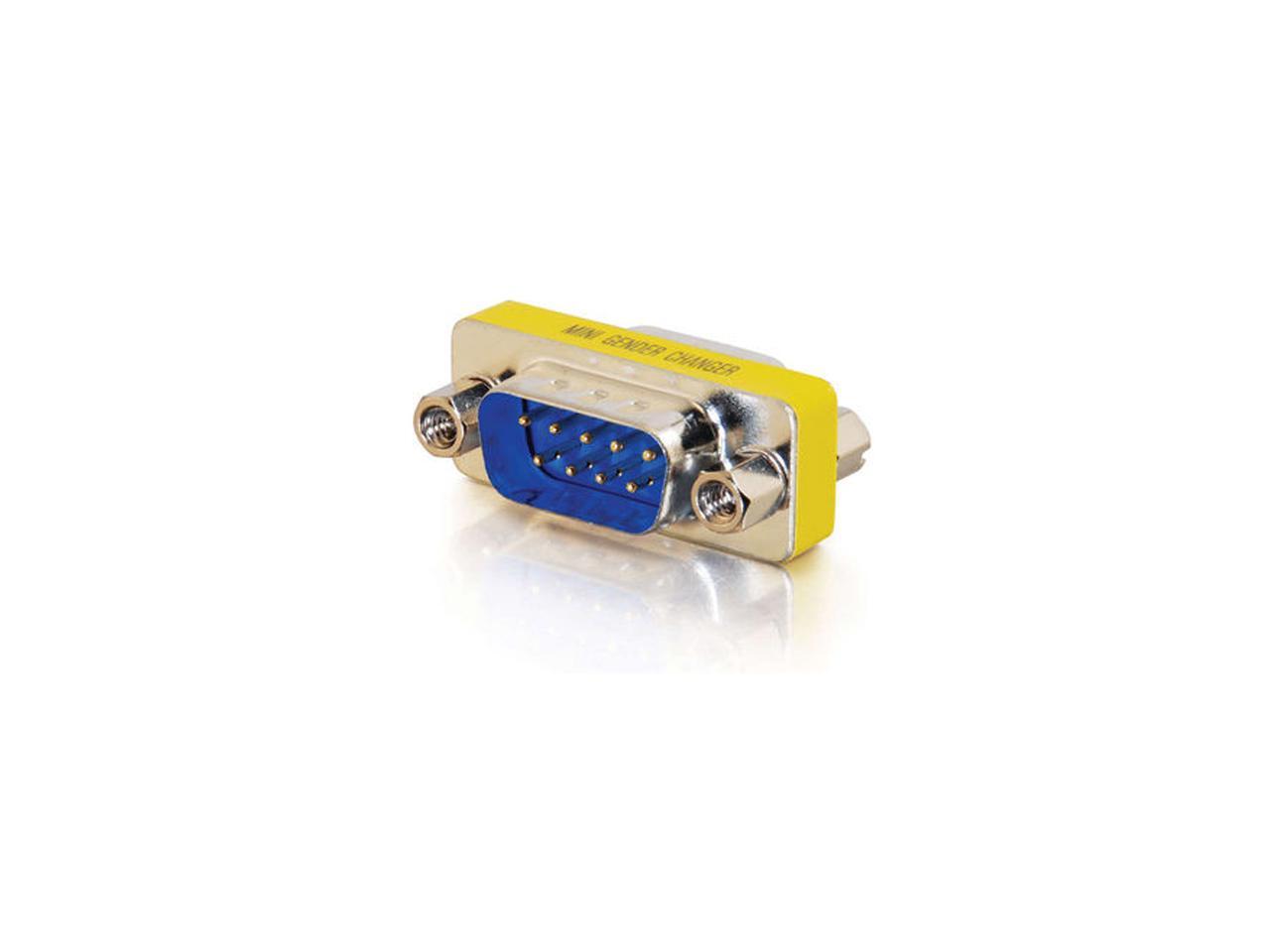 C2G 02782 DB9 M/M Serial RS232 Mini Gender Changer (Coupler)