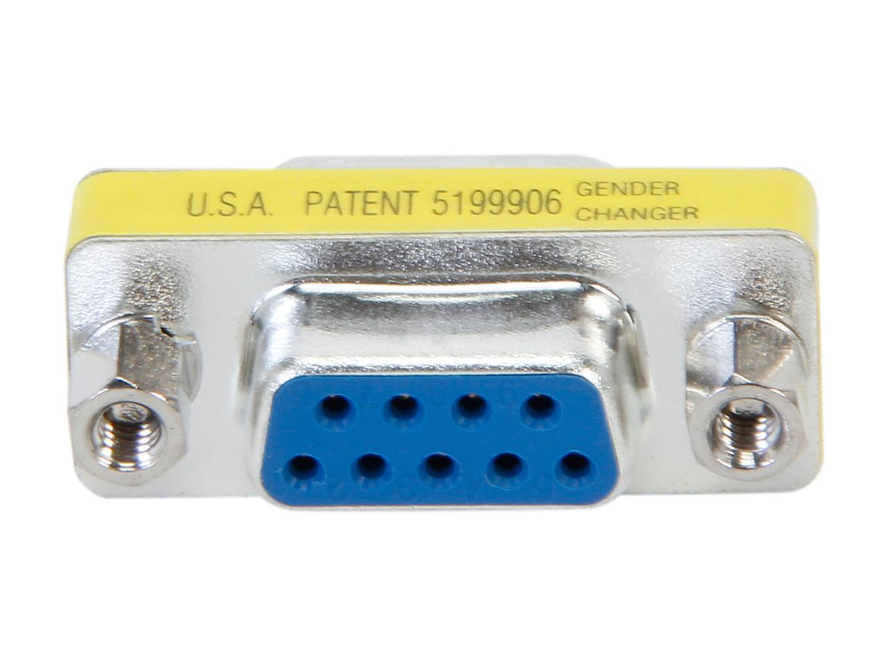 C2G 02781 DB9 F/F Serial RS232 Mini Gender Changer/Coupler, Nickel