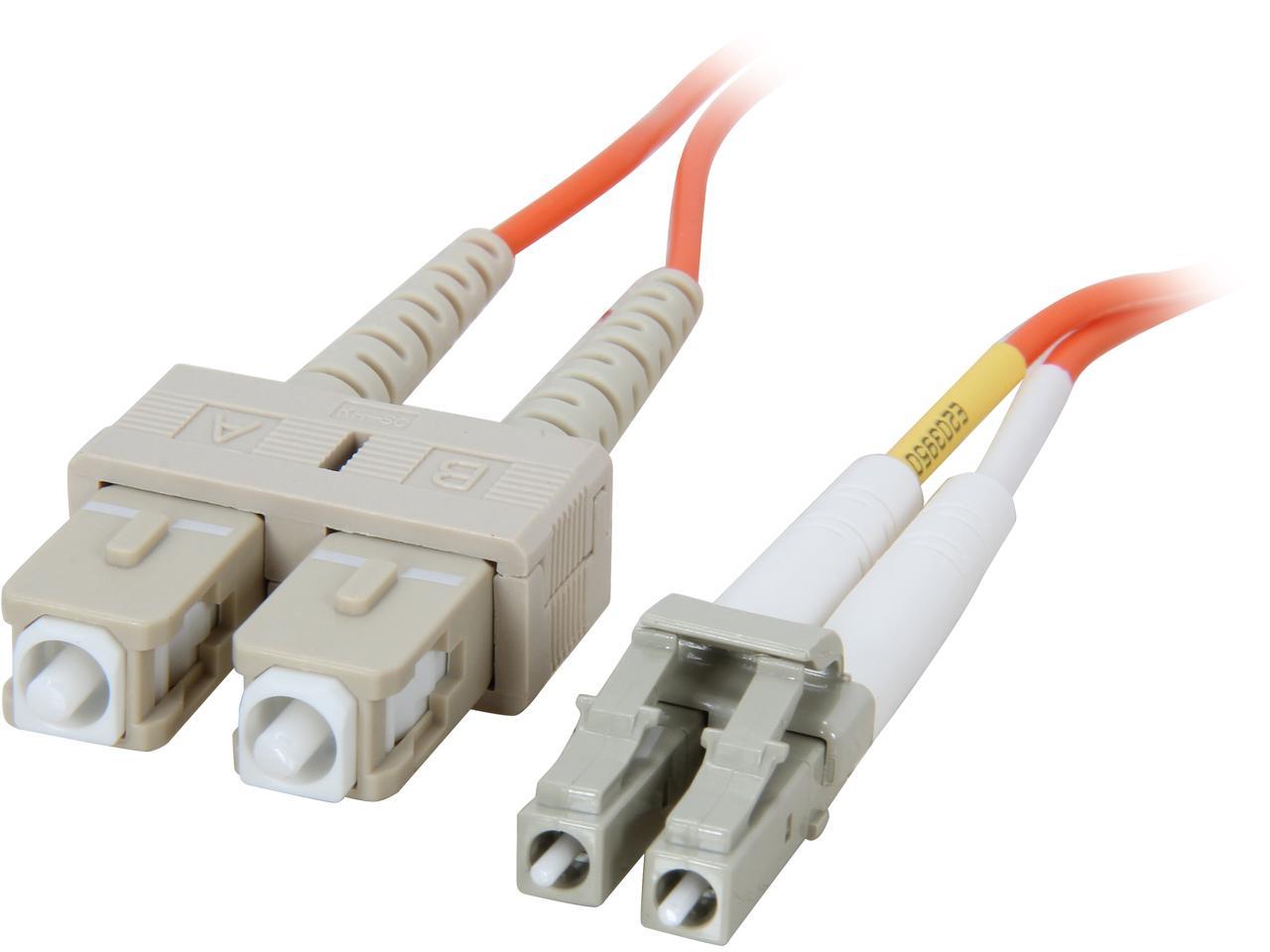 3.3 Feet, 1 Meter C2G 33154 OM1 Fiber Optic Cable LC-SC 62.5/125 Duplex Multimode PVC Fiber Cable Orange 