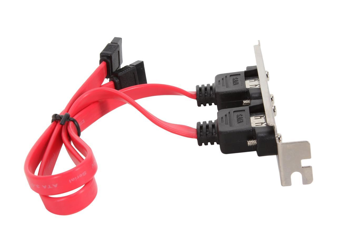 ESATAPLATE2 1 ft. 2 Port SATA to eSATA Slot Plate Bracket