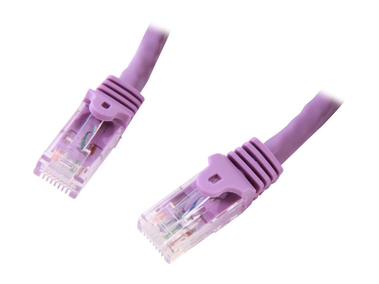 Purple 25 Feet Cat6 Snagless/Molded Boot Ethernet Patch Cable