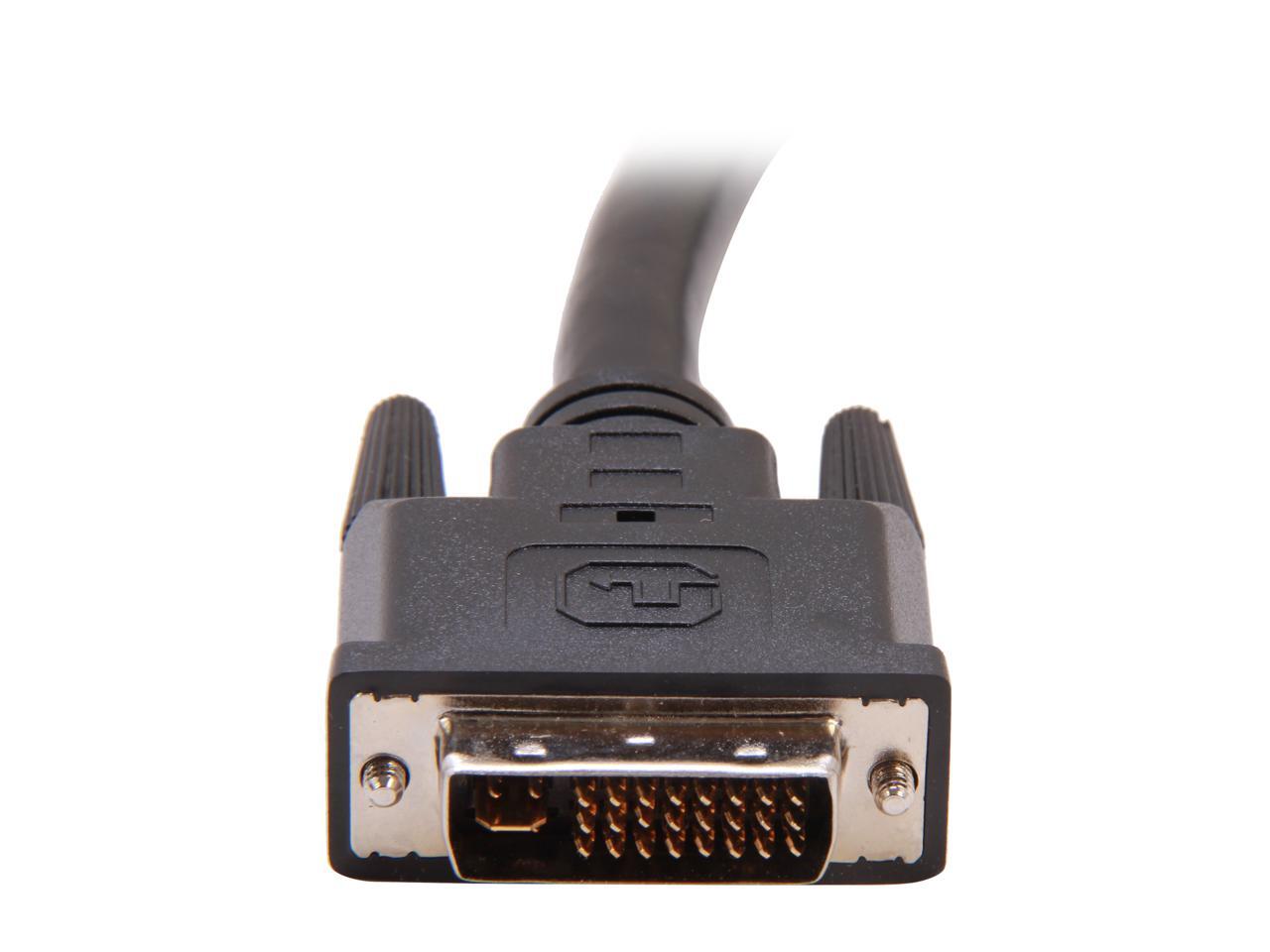 DVIEXTAA6IN Black DVI to DVI Female to Male 6in DVII Dual