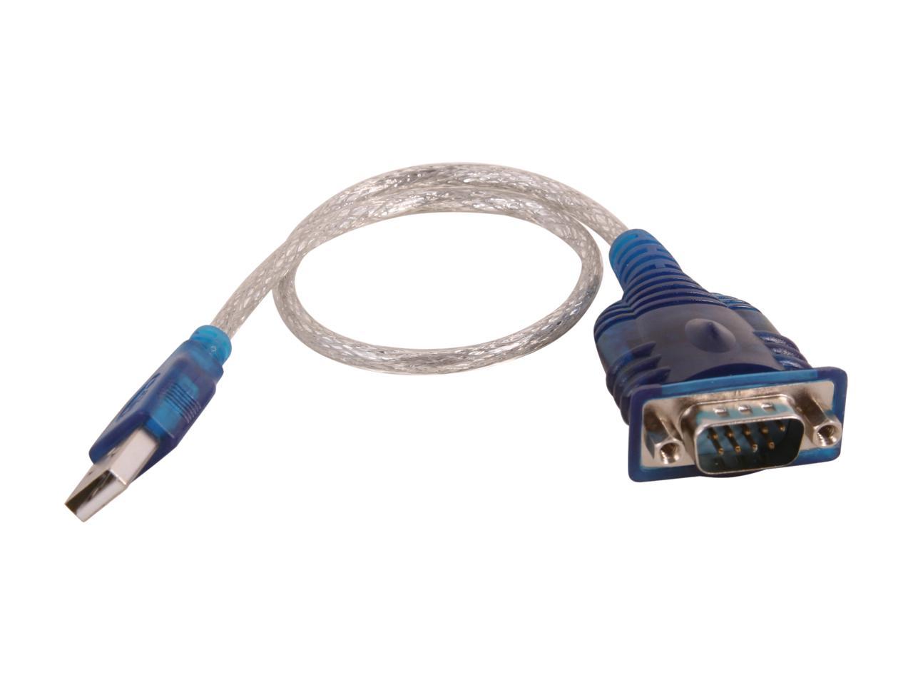 SABRENT CB-RS232 1 ft. USB 2.0 to Serial DB9 Male (9 Pin) RS232 Cable ...