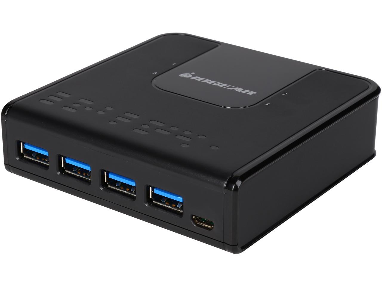 axGear USB 3.0 Sharing Switch/Selector 2 Computer Sharing 4 USB 3.0 Device KVM