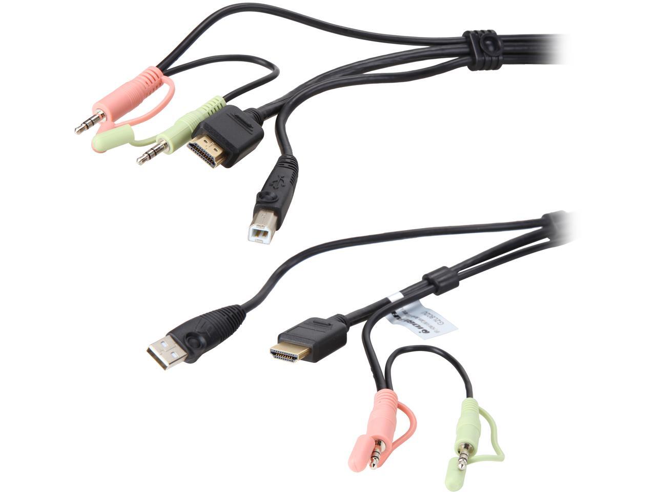 IOGEAR 6 ft. HDMI KVM Cable with USB and Audio (TAA Compliant)