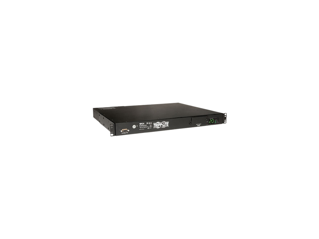 Tripp Lite Metered PDU with ATS, 3.2 - 3.8 kW Single-Phase 200-240V (8 x C13 & 2 x C19), 2 x C20, 12 Feet Cord, 1U Rack-Mount, TAA (PDUMH20HVAT)