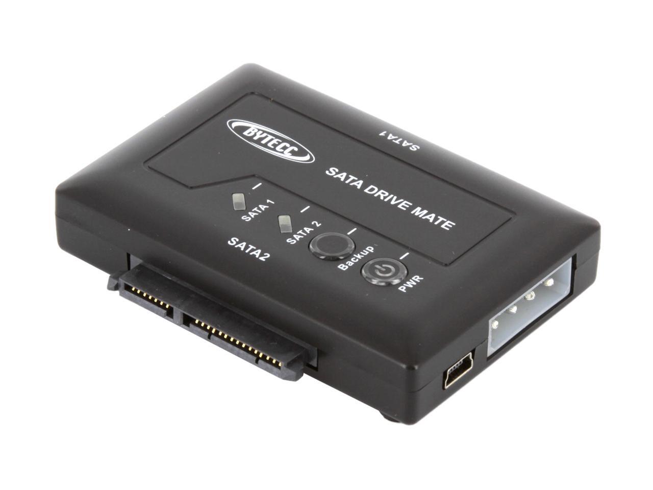 BYTECC BT360 USB 2.0 to Dual SATA Adapter, With OTB(One Touch Backup