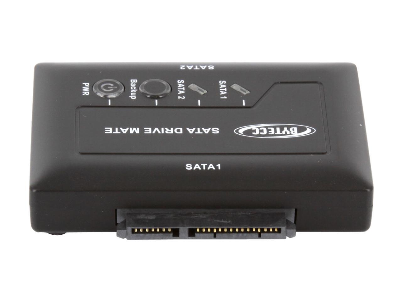 BYTECC BT360 USB 2.0 to Dual SATA Adapter, With OTB(One Touch Backup