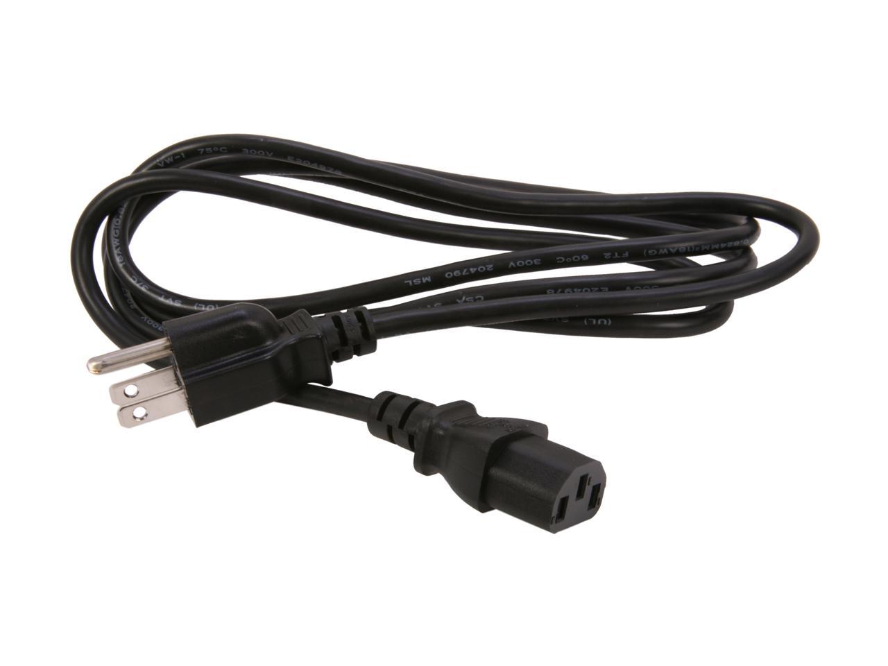 BYTECC Model POWERCORD-6K 6 ft. 18AWG Power Cord w/ 3 Conductor PC ...