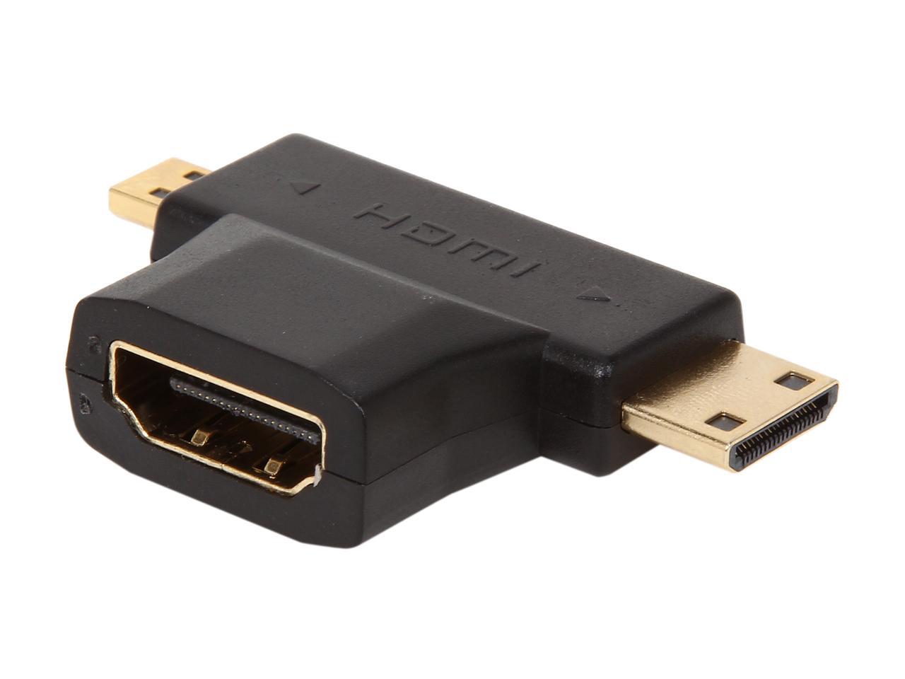 BYTECC HMACD-FM HDMI A Female to MINI HDMI Male and MICRO HDMI Male ...