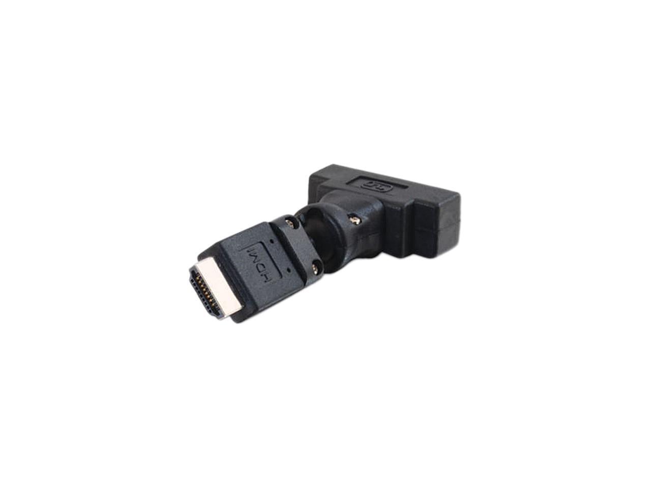 C2G 40932 360° HDMI Male to DVID Female Rotating Adapter, Black