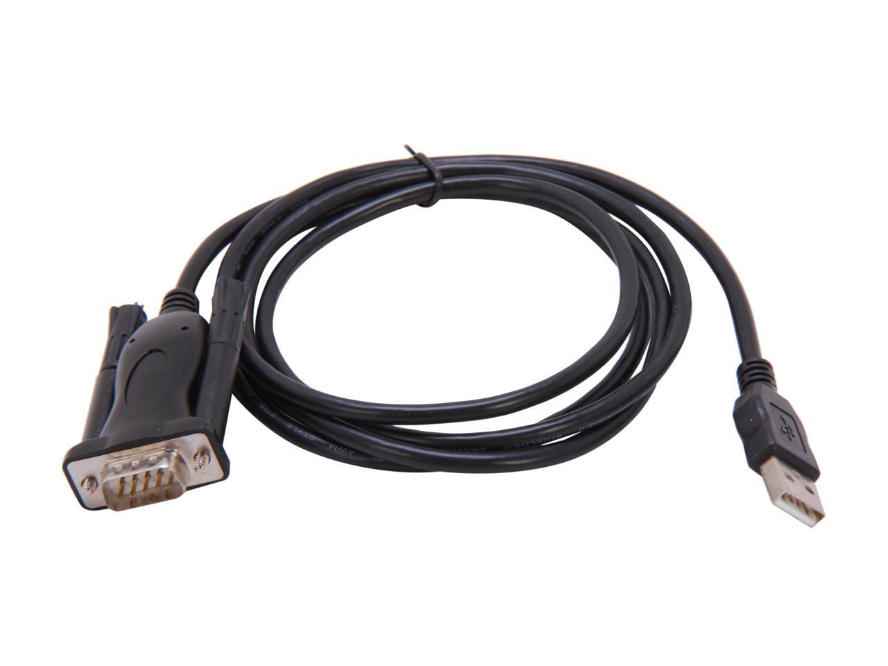 C2G 26887 USB to DB9 Male Serial RS232 Adapter Cable, Black (5 Feet, 1.