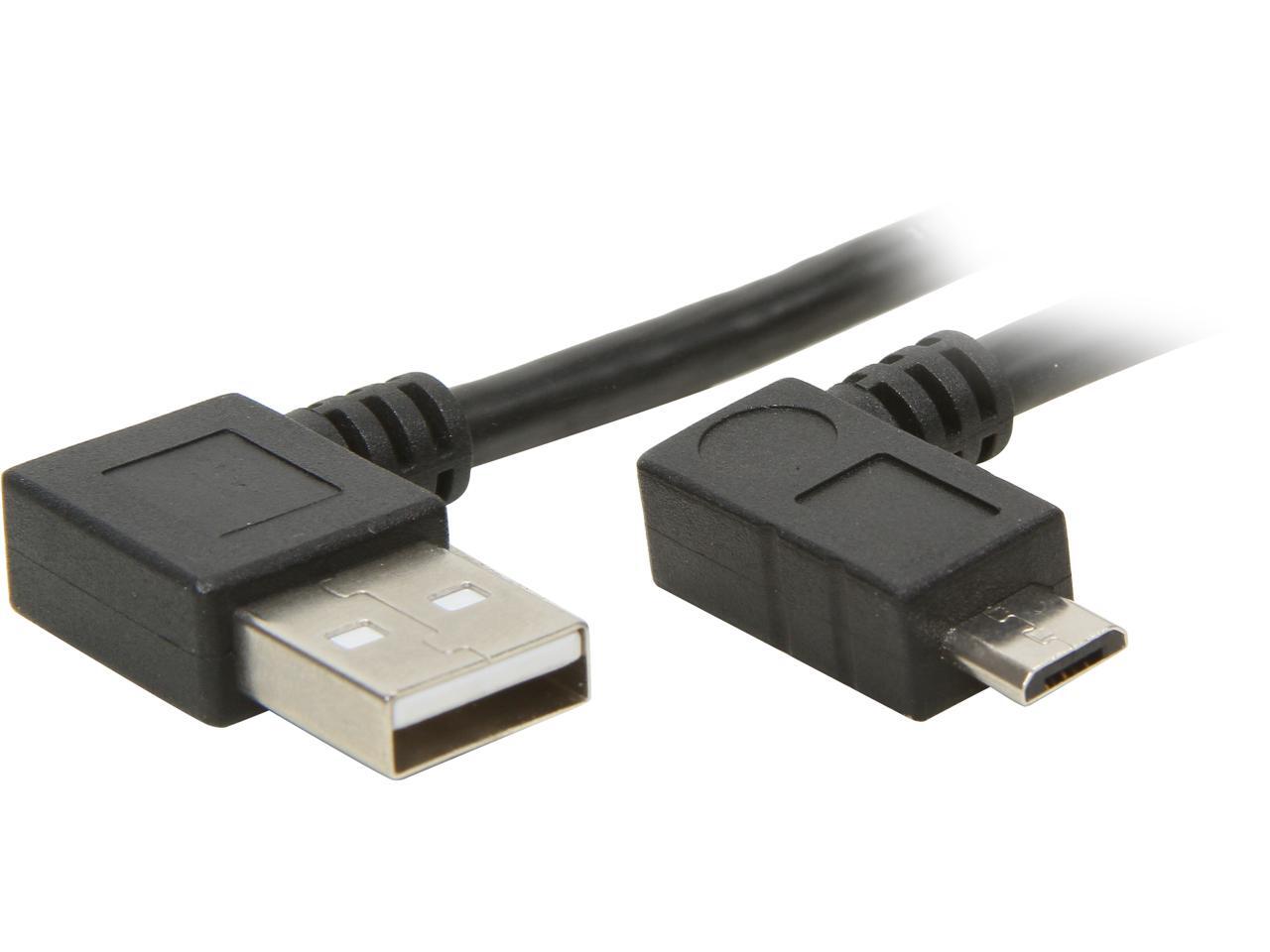 C2G 28113 USB Cable USB 2.0 Right Angle A Male to MicroUSB B Right