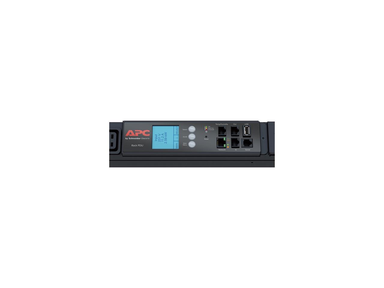 APC Rack Mount PDU, Metered 208V/60A ThreePhase PDU, (30) Outlets, 0U Vertical Rackmount