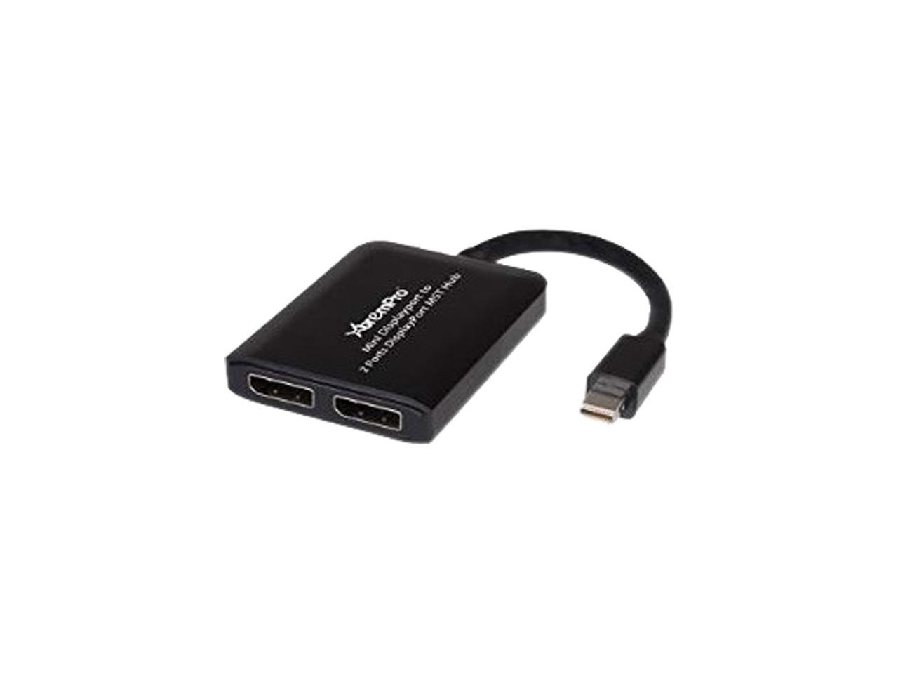 XtremPro 61070 USB Mini DisplayPort to 2 DisplayPort MST Hub, DP 1.2 to ...