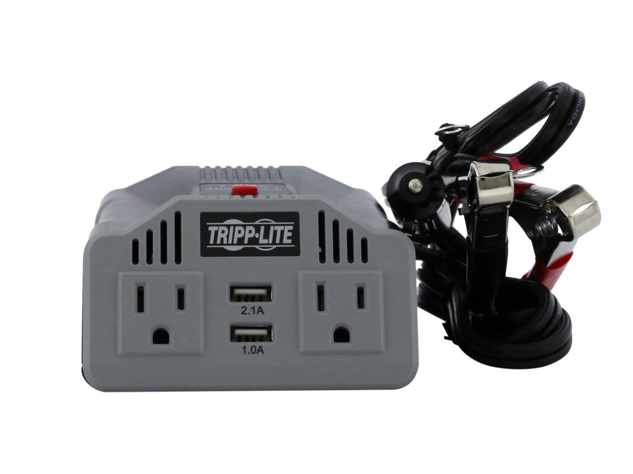 Ultra Compact Auto Inverter PV100USB Tripp Lite 100W Car Power Inverter with 1 Outlet & 2 USB Charging Ports 