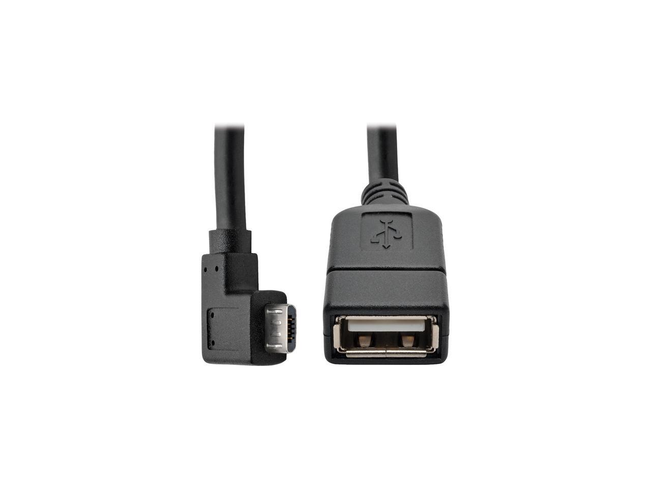 Tripp Lite Micro USB to USB OTG Host Adapter Cable, RightAngle 5Pin