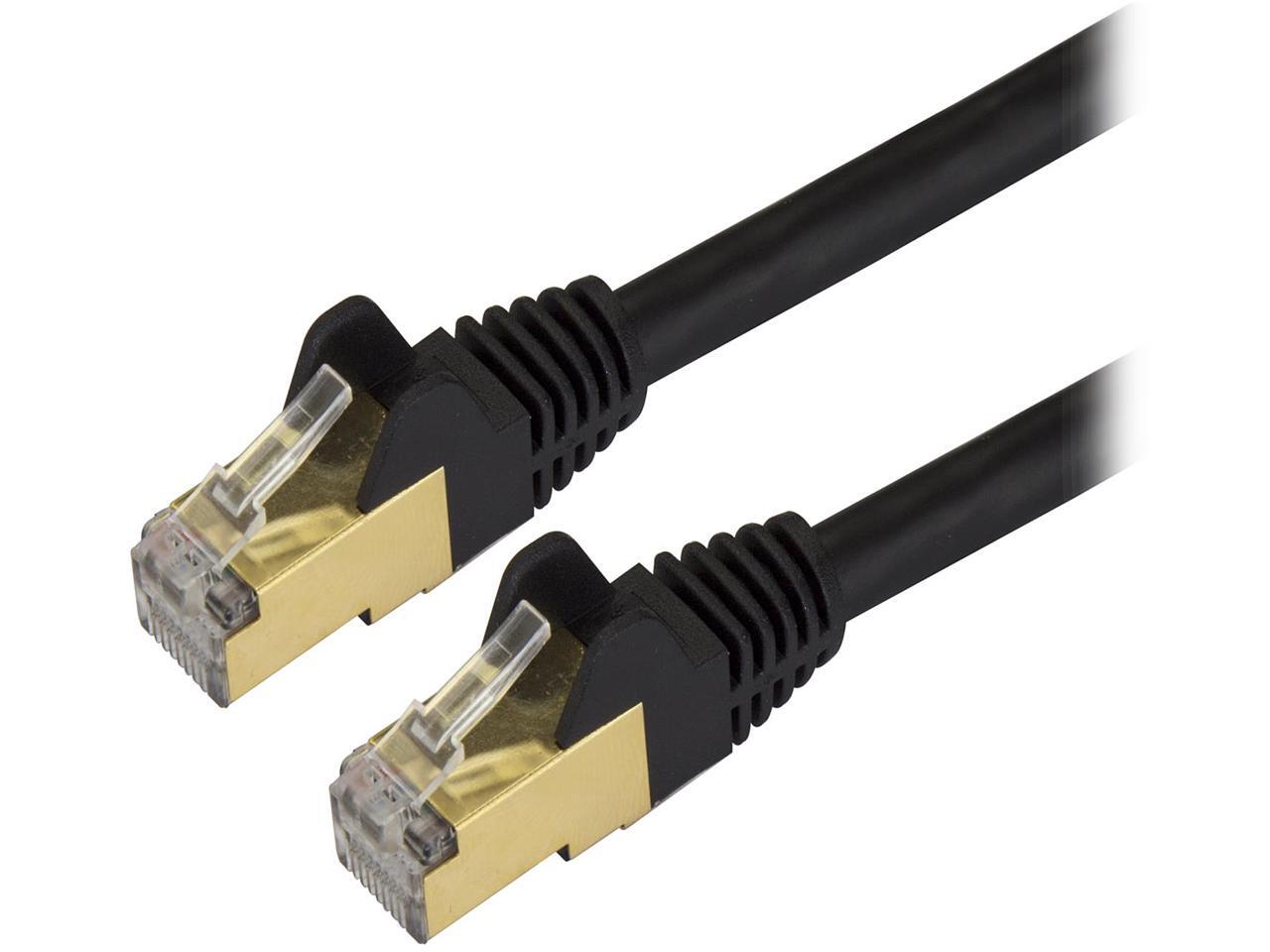 StarTech C6ASPAT9BK Cat6a Shielded Patch Cable 9 ft