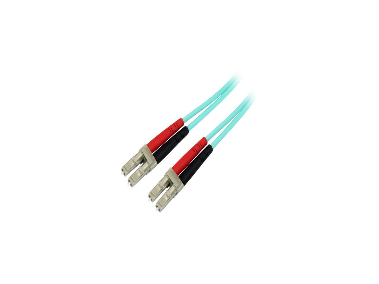 StarTech.com 450FBLCLC2 Aqua OM4 Duplex Multimode Fiber – 2m / 6 ft ...