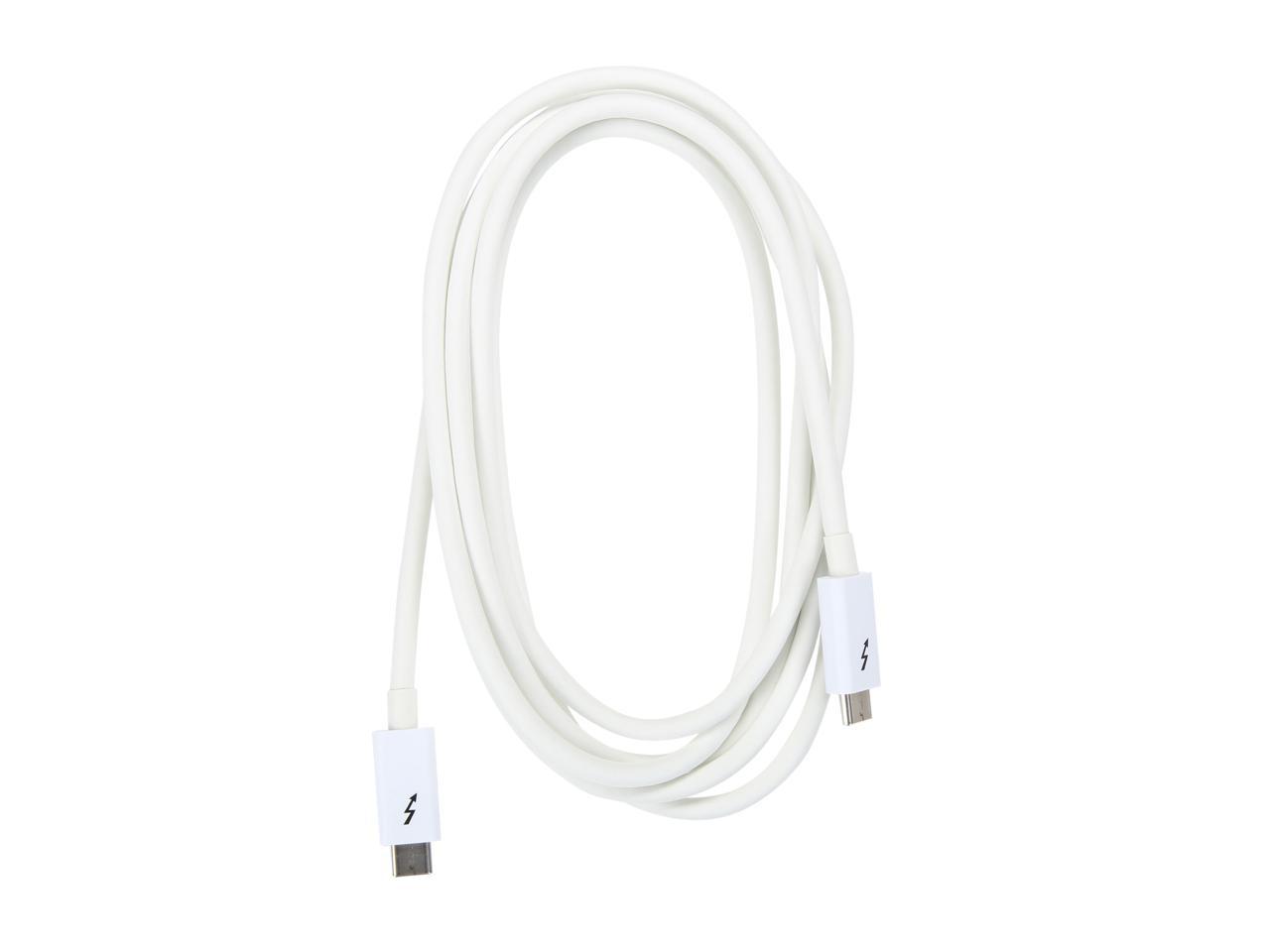 Tblt3mm2mw Thunderbolt 3 Cable 6 Ft 2m White 4k 60hz Usb C Charger Usb