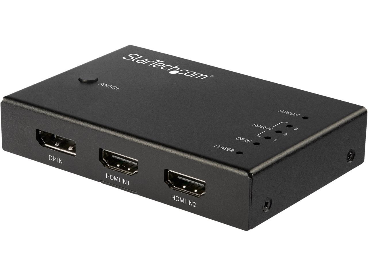 StarTech.com VS421HDDP 4 Port HDMI Video Switch - 3x HDMI & 1x ...