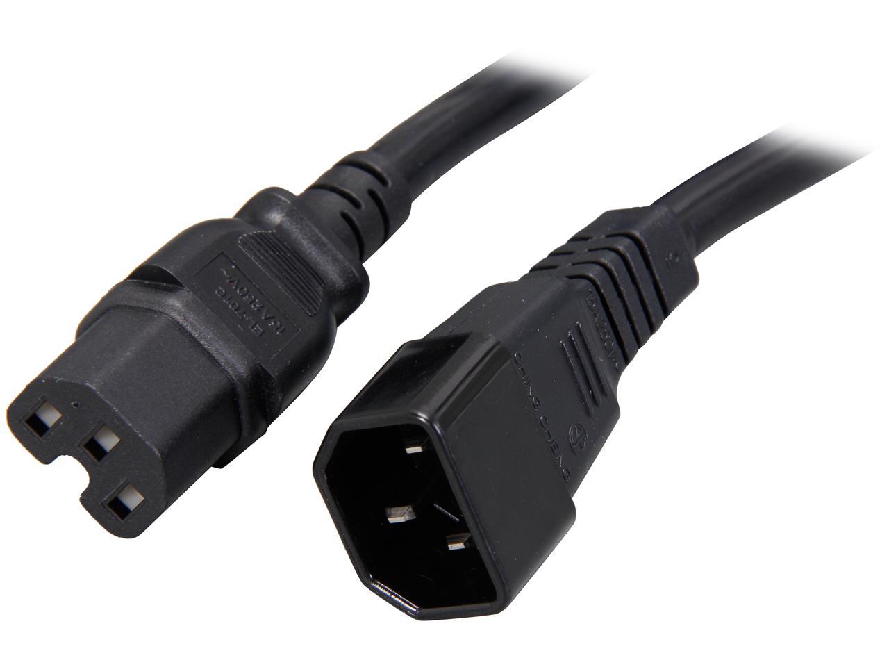 StarTech.com Model PXTC14C153 3 ft. 14 AWG Computer Power Cord - IEC ...