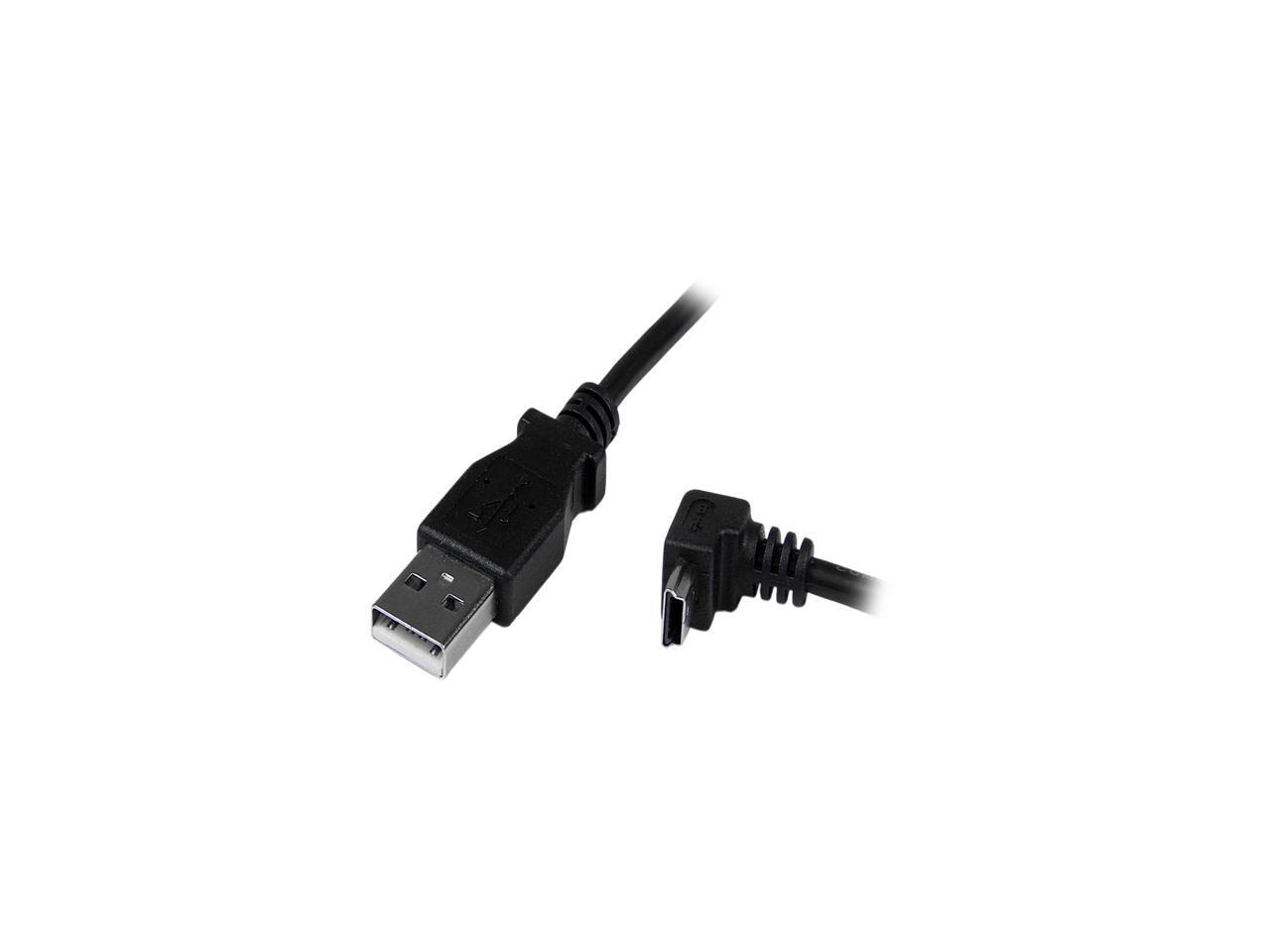 StarTech USBAMB2MD 2m Mini USB A to Down Angle Mini B Cable Black