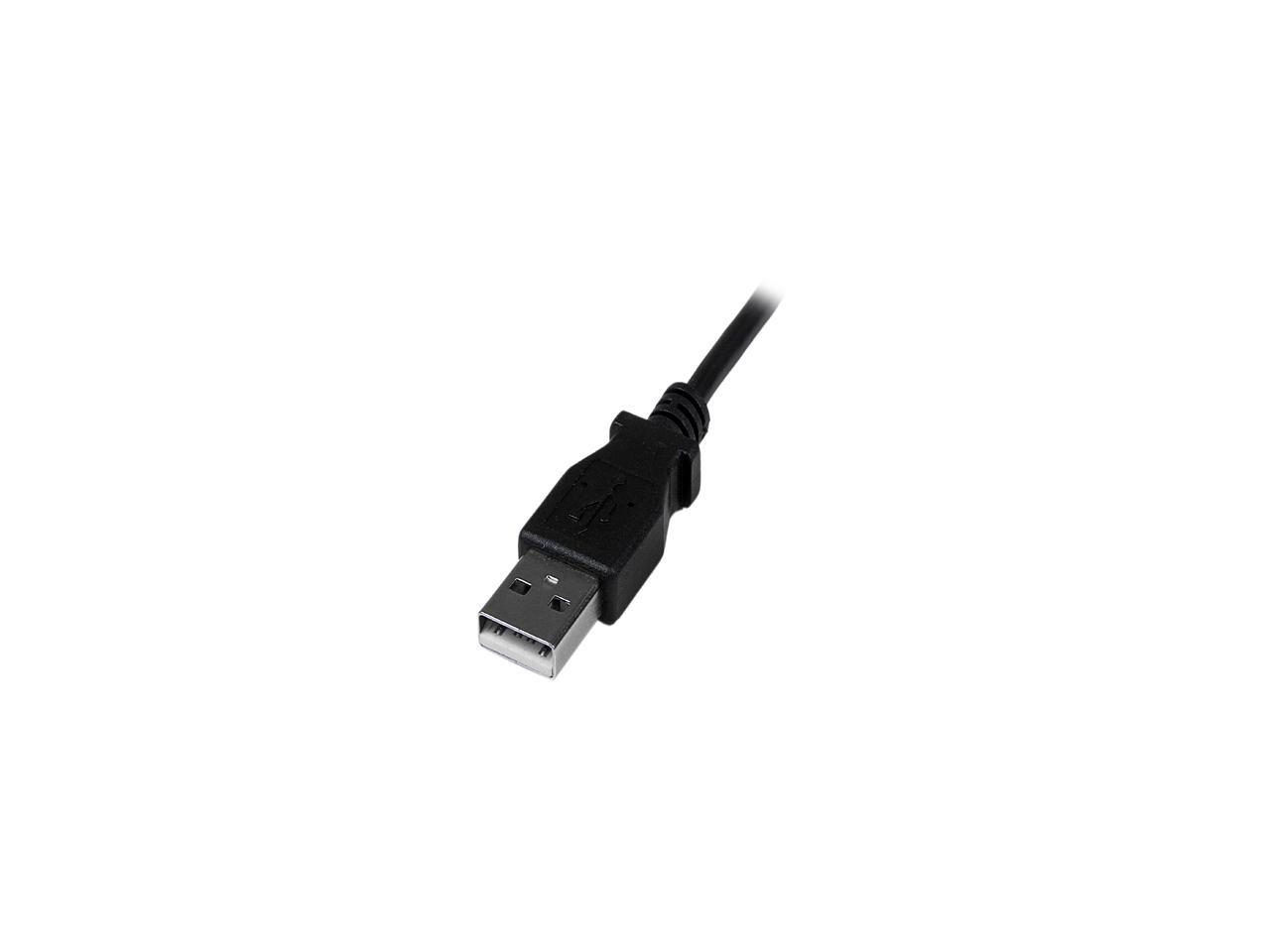 StarTech USBAMB2MD 2m Mini USB A To Down Angle Mini B Cable - Black ...