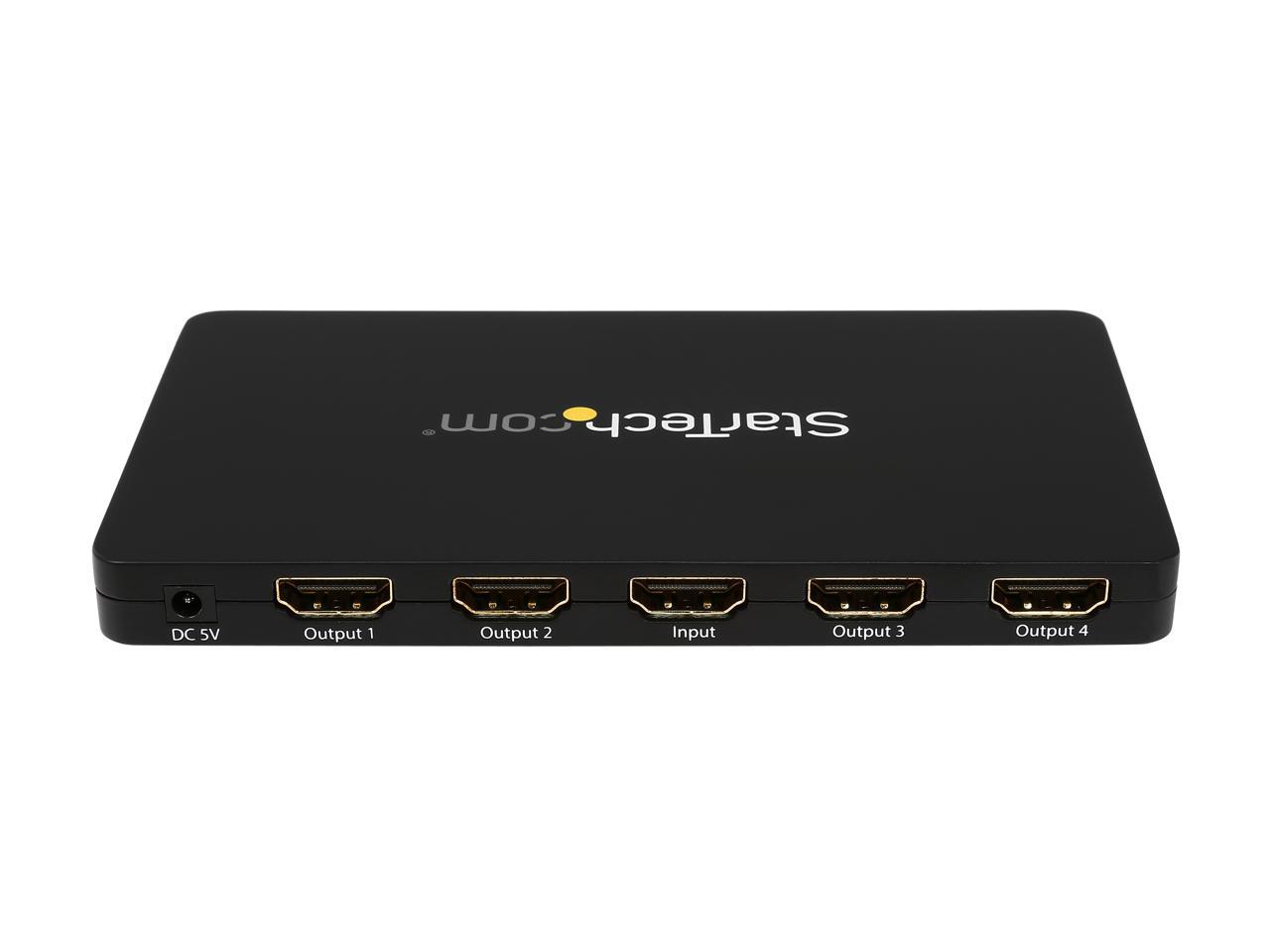 StarTech ST124HD4K 4K HDMI Splitter - 4k 30 Hz - 4 Port ...