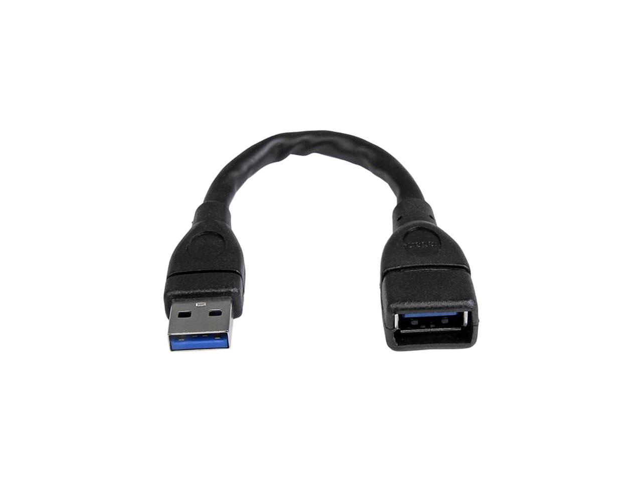 6in Black Usb 3 0 Extension Adapter Cable A To A M F