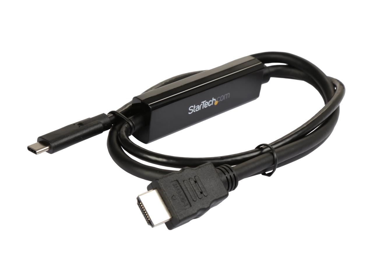 StarTech.com CDP2HDMM1MB USB C to HDMI Cable - 3 ft / 1m - USB-C to ...