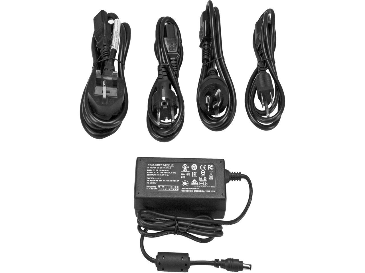 StarTech SVA12M5NA Replacement 12V DC Power Adapter 12 Volts 5 Amps