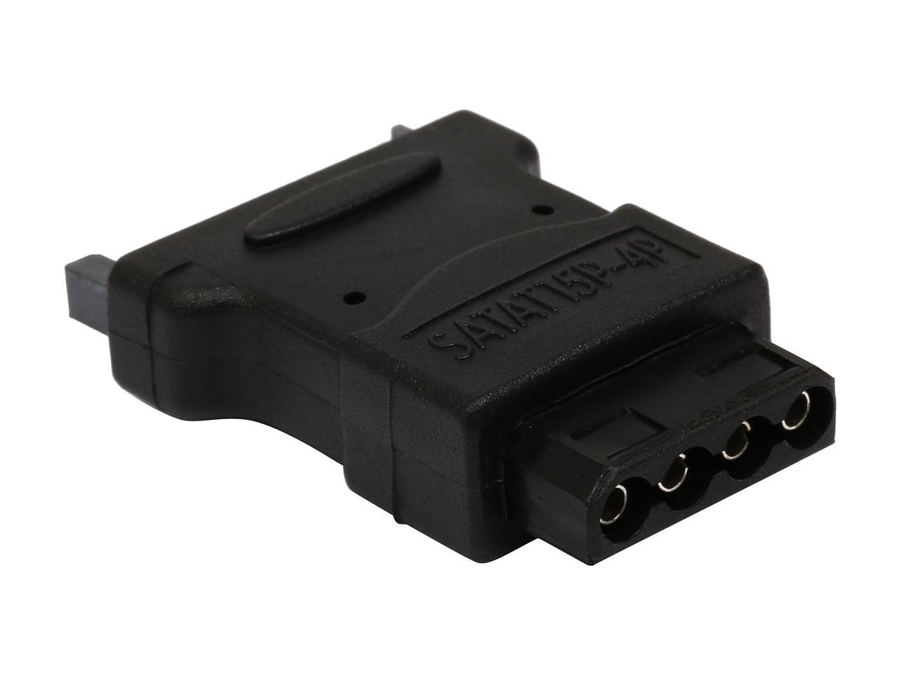 Coboc SATAADLP4 erial ATA/SATA 15 pin Male to Molex LP4 4 pin female